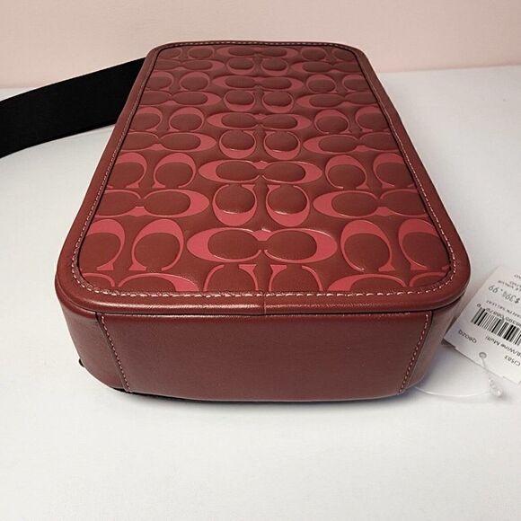 NWT COACH CJ583 Sullivan Pack in Signature Smooth Calf Leather Wine Multi - Picture 5 of 6